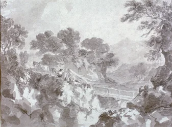 Paysage avec pont